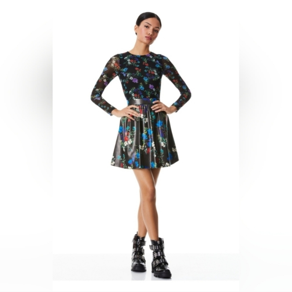 Alice + Olivia Chara Vegan Mini Dress size 12 - Picture 7 of 16